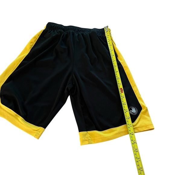 🌼 5/$25 Body Glove Boys Black Yellow Athletic Shorts Size 10/12 Basketball - Picture 3 of 9